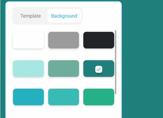 Customizable backgrounds colors