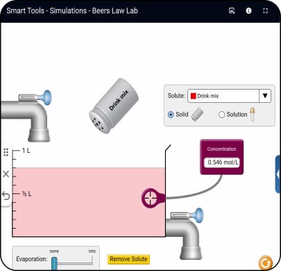 Simulations in Interactive Whiteboard